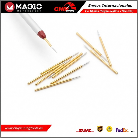 Kit de 10 piezas de pines amortiguados de repuesto FLK07 de Magic Motorsport para la sonda FLX4.51.