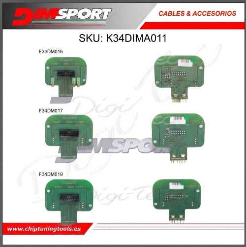 Kit de adaptadores de terminal para CPU Renesas SH705x Denso Suzuki Mitsubishi Dimsport K34DIMA011 con tarjetas CN-2 y CN-3 para herramientas de programación.
