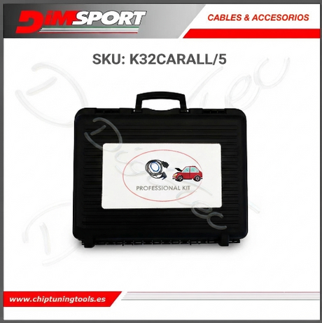 Maletin abs con set de cables y conectores de diagnostico dimsport K32GNVALC.
