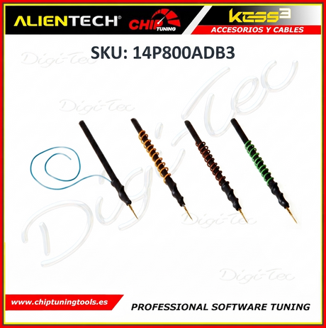 Kit de sondas de programacion 14P800ADB3 para la conexion y programacion en centralitas alientech.