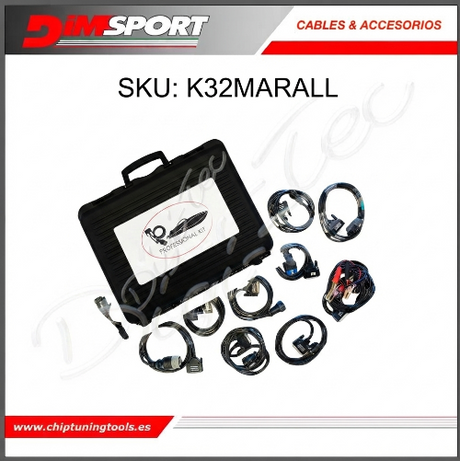 Maletín rígido ABS con set de conectores y cableado marino Dimsport K32MARALL.
