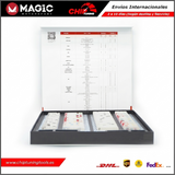 Plantilla maestra FLK09 posicionada sobre el conector de una centralita Bosch para evitar errores de cableado.