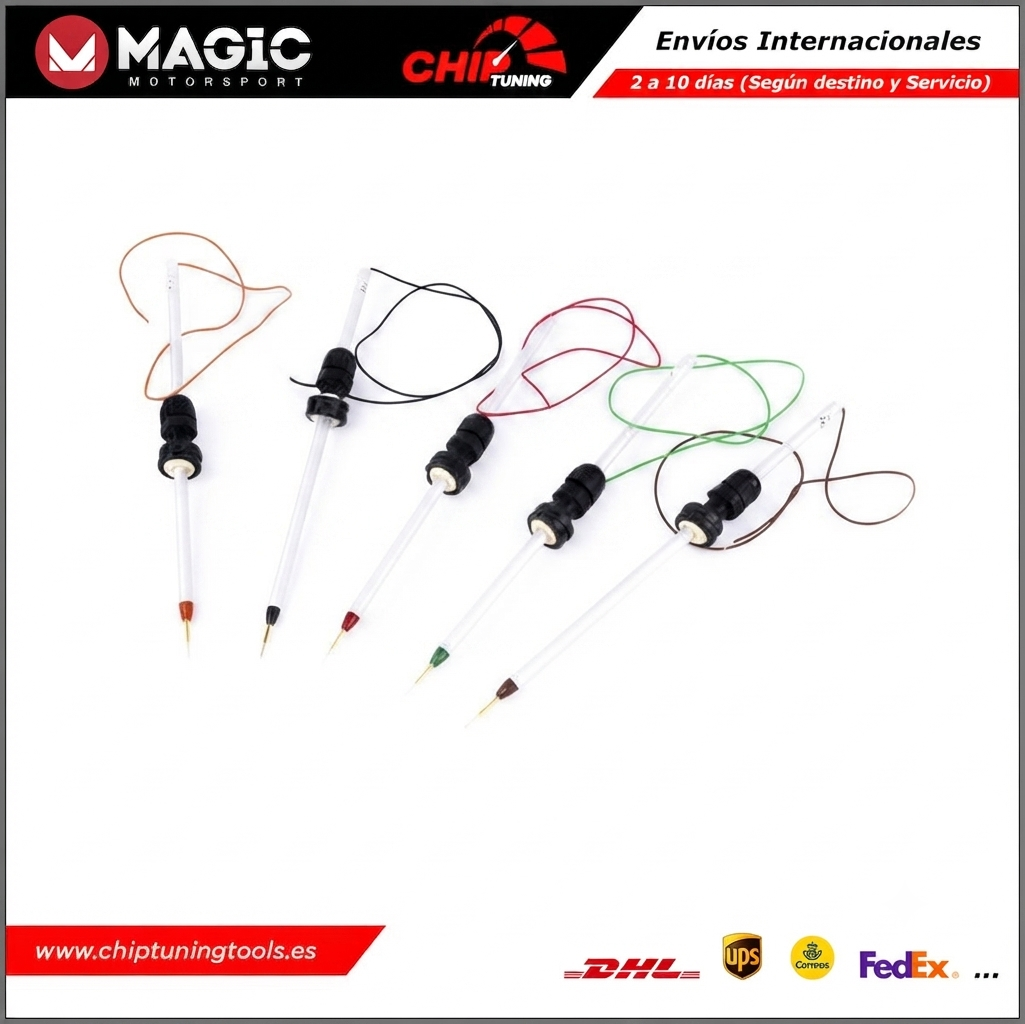 Detalle del panel de posicionamiento y brazo articulado para adaptadores BDM y JTAG en MAGBench V3