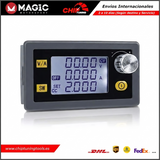 Componentes electrónicos y placa del módulo estabilizador de tensión para programación de centralitas Marelli.