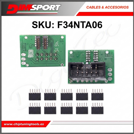 Adaptador de conexion para centralitas siemens y bosch dimsport f34nta06.