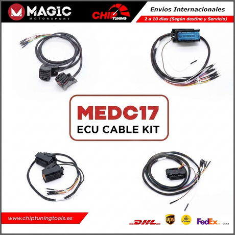 Juego de cables FLK11C listos para la transferencia de datos y clonación segura de una centralita Bosch con FLEX.