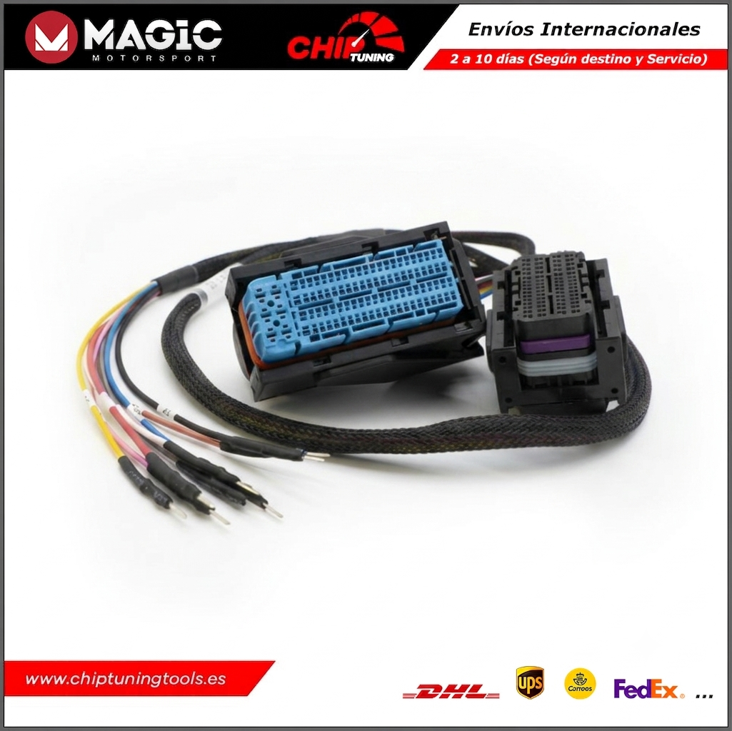 Kit completo de 5 cables originales Magic Motorsport FLK11B para programar ECUs diésel Bosch EDC17.