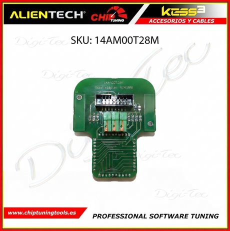 Tarjeta multifuncion Renesas SH725xxx 14AM00T28M para la conexion y programacion en centralitas alientech.